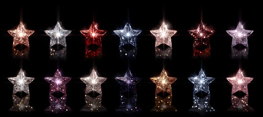 Sparkle stars vector icon set