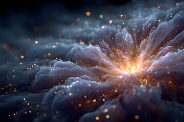 abstract fireworks background and space for text