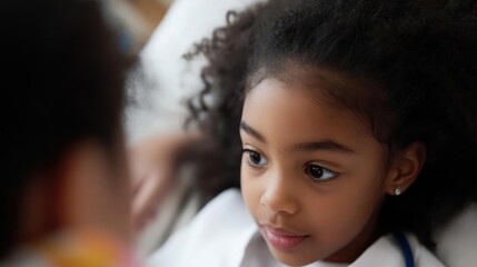 Young girl doctor in clinic with health professional during medical consultation