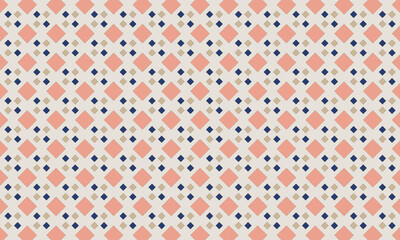 Diamond Grid Weave Abstract Background – Coral Navy Beige Geometric Vector Texture