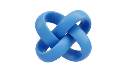 Blue Celtic Knot Isolated on White Background