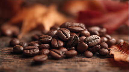 Maple Coffee Beans with Warm Aroma, Flavored Specialty Coffee Concept