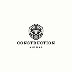 Animal construction logo template vector illustration design