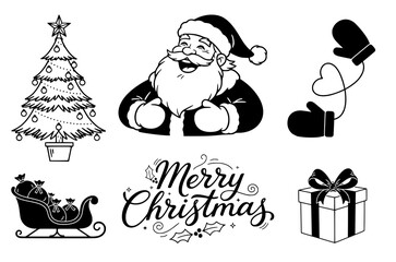 christmas vector clipart set
