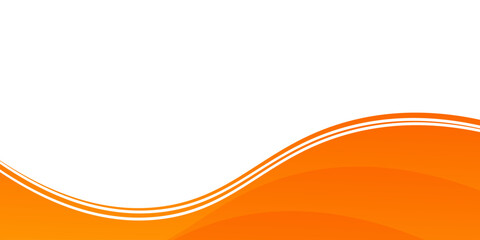 Abstract orange line background curve element with white space for text and message design, overlapping layers, modern design © Pandawa