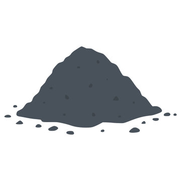 coal building material construction flat color vector illustration template design