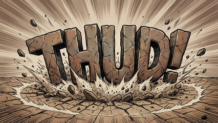 THUD! Heavy Comic Ground Text Effect