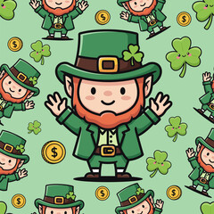 Cartoon Leprechaun Character for St. Patricks Day Celebration.