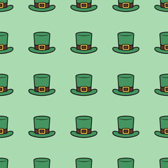 St. Patricks Day Pattern with Leprechaun Hats.