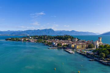 Fototapeta premium Historic peninsula of Sirmione on Lake Garda - Sirmione, Italy