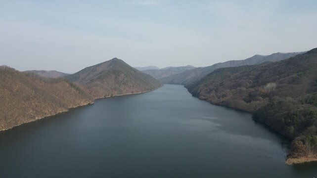 Daecheong Lake Reservoir: Aerial View of a Major South Korean Water Source