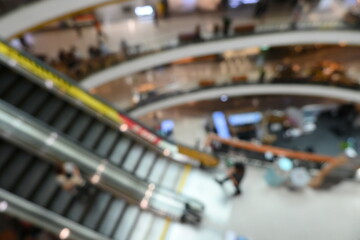 defocus interior of department store, blur background