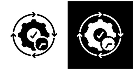 Consintency Icon Set In White And Black Background