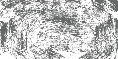 Rough Grunge Texture Overlay Distressed Vector Background with Circular Scratch Pattern Grey and White