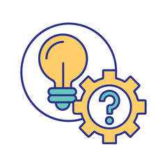 Idea Light Bulb Innovation And Problem Solving Vector Icon