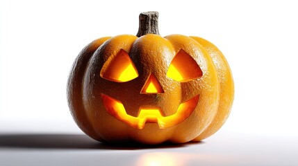Glowing Jack-o'-Lantern: A classic Halloween pumpkin, illuminated from within with a cheerful grin and glowing eyes.