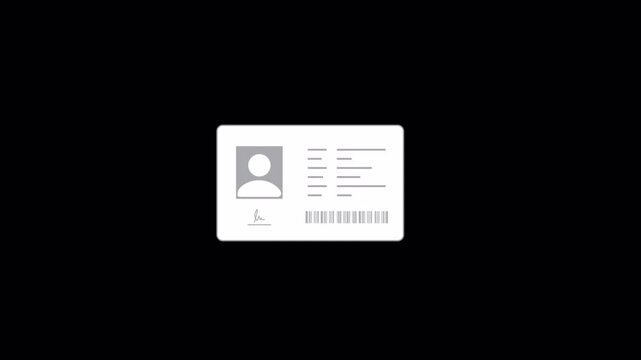 Identification Card Animation Video - Transparent