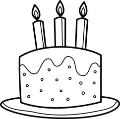 doodle illustration of birthday tart