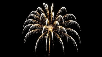 Stunning fireworks display against black sky celebration concept