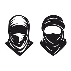 Cartoon vector illustration of a smiling black man's face with a hat, a simple design for a character icon