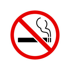 Red prohibition sign isolated on transparent background