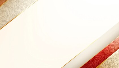 和紙に赤と金の斜めラインの上品な和モダン背景　generative ai