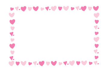 Doodle of heart frame for valentine's day. Hand drawn heart element vector.