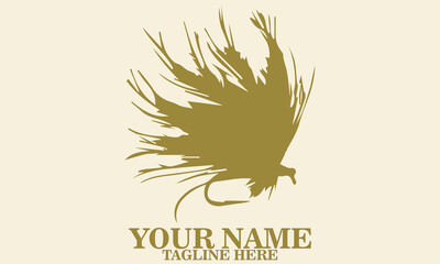 feathered fly fishing lure logo vector, feathered fly fishing lure vector illustration, feathered fly fishing lure logo icon