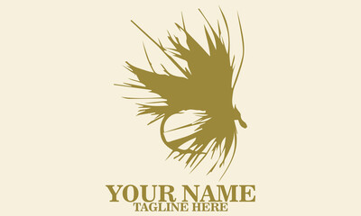 feathered fly fishing lure logo vector, feathered fly fishing lure vector illustration, feathered fly fishing lure logo icon