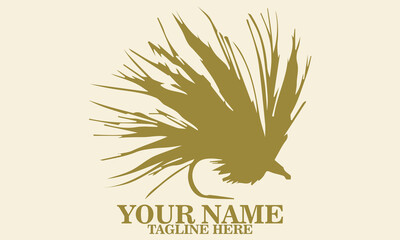 feathered fly fishing lure logo vector, feathered fly fishing lure vector illustration, feathered fly fishing lure logo icon