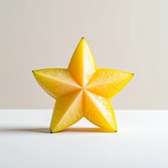 Sliced Starfruit on White Background