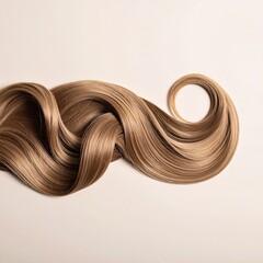 Long blonde hair extension on a light background texture