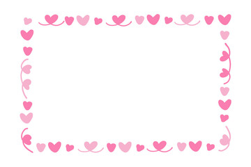 Doodle of heart frame for valentine's day. Hand drawn heart element vector.