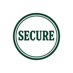 secure icon logo seal vector on white background
Vector stamp icon