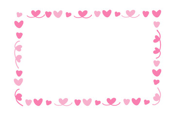 Doodle of heart frame for valentine's day. Hand drawn heart element vector.