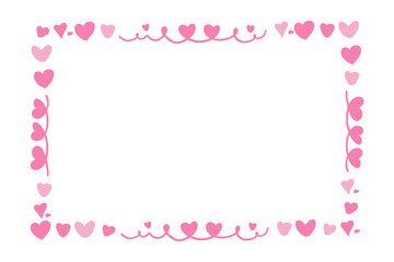Doodle of heart frame for valentine's day. Hand drawn heart element vector.