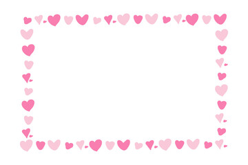 Doodle of heart frame for valentine's day. Hand drawn heart element vector.