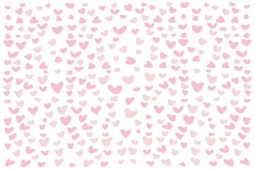 Seamless Pink Doodle Heart Pattern Background. Cute hand-drawn heart pattern background. Perfect for Valentine's Day, wedding, fabric, and romantic digital design. Seamless texture.
