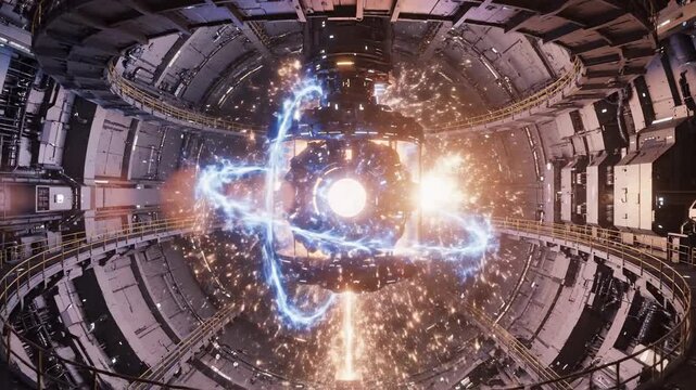 Fusion Reactor Core Simulation Energy Generation and Plasma Confinement.