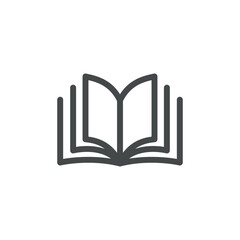 Trendy Book Education School Icon Vector Logo Template