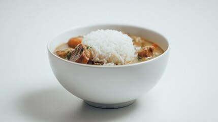 Bowl of Thai Green Curry with Rice