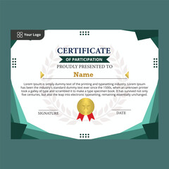 modern flat and elegant certificate template design