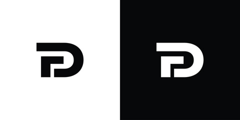 Modern and strong FD letter logo design