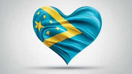 Vector illustration of the Bahamas flag with a heart shaped isolated on plain background. I love Bahamas. Happy Independence Day 