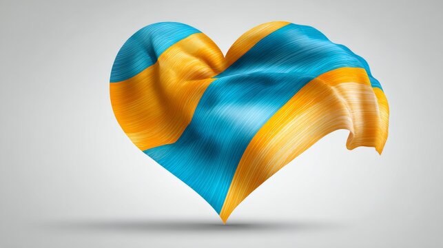 Vector illustration of the Bahamas flag with a heart shaped isolated on plain background. I love Bahamas. Happy Independence Day 