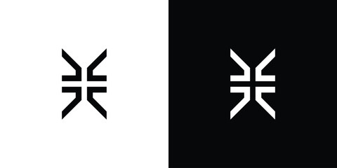 Modern and unique EE letter logo design