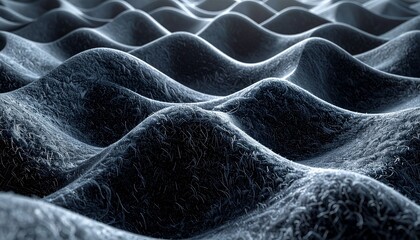 Dark wavy textured surface with undulating patterns and shadows.