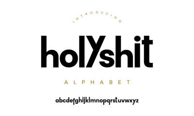 Holyshit Bold Modern Sans Serif Font Vector For Strong Display Design