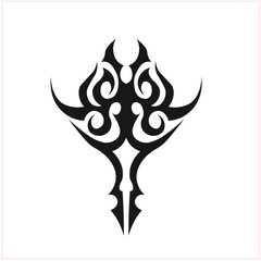 This elegant black and white floral design is ideal for decorative borders, logos, or vintage-inspired graphic designs, featuring intricate detailing and curved leaves