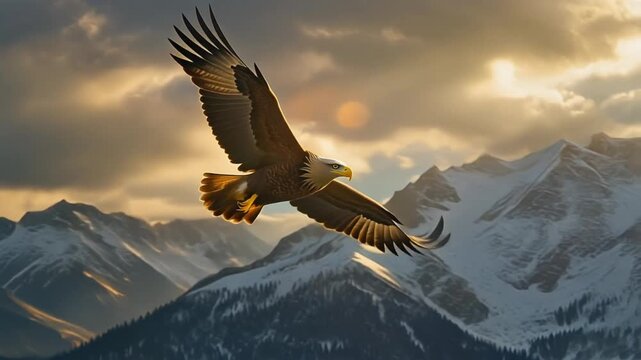 eagle in the sky,Eagle Flying Against Dramatic Sky
